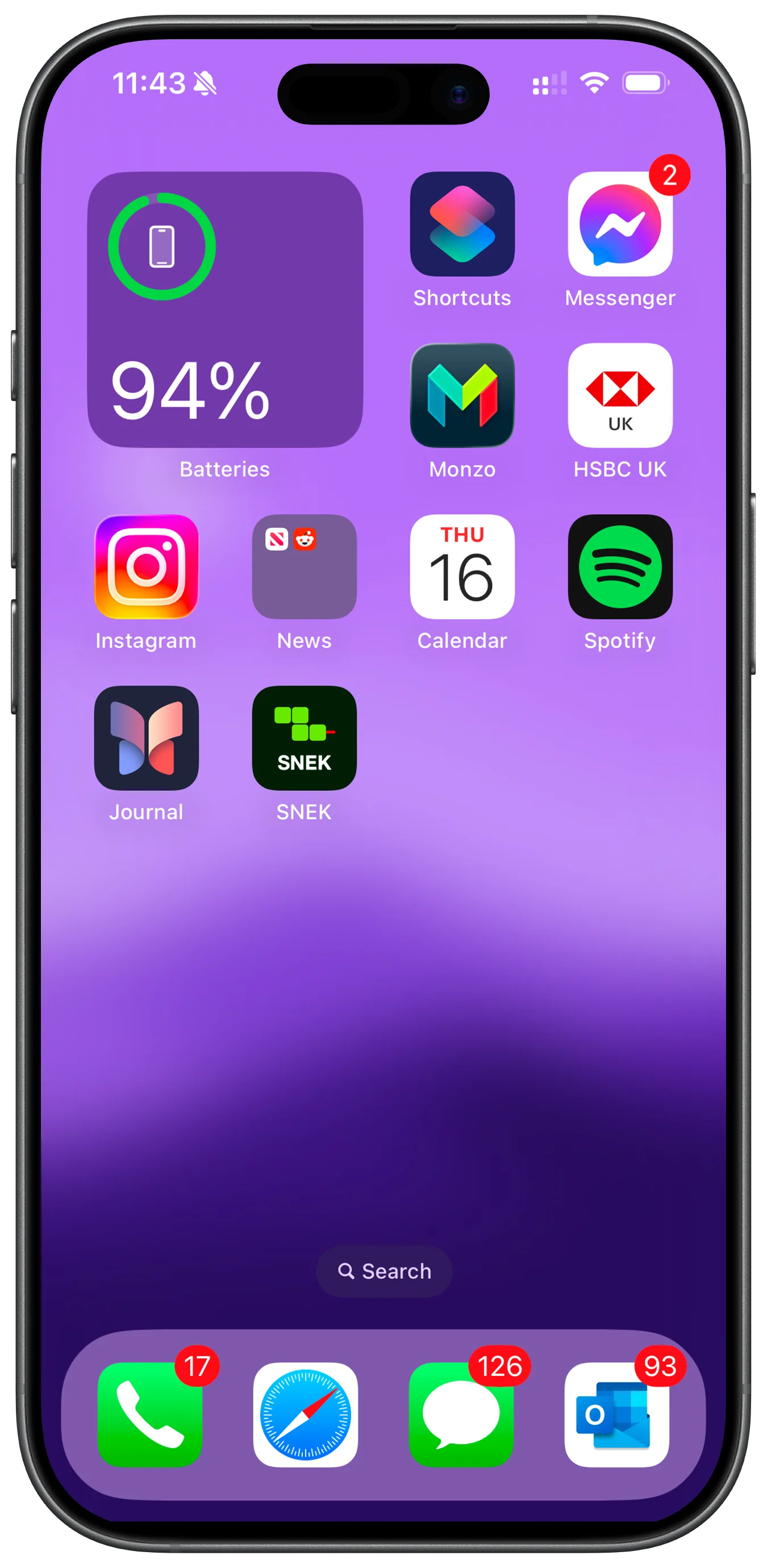 iPhone mirrored in Mirror Input